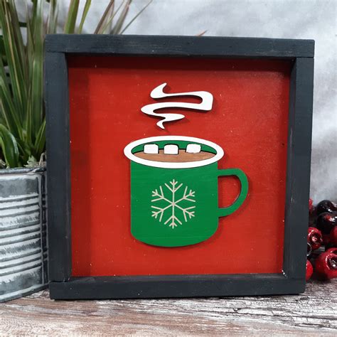 Coffee Shop Wall Art Hot Cocoa Bar Décor Coffee Bar Sign Etsy