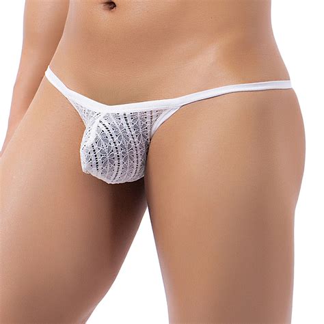 Men Thong Sexy Lace G String Bikini Briefs Sissy Panties Lingerie Underwear EBay