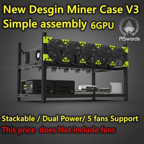 Veddha Plataforma De Miner A De Gpu Carcasa Apilable De Aluminio Al