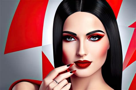 Premium Photo Beautiful Woman Photo Portrait Of A Charming Flirty Brunette Woman Posing In The