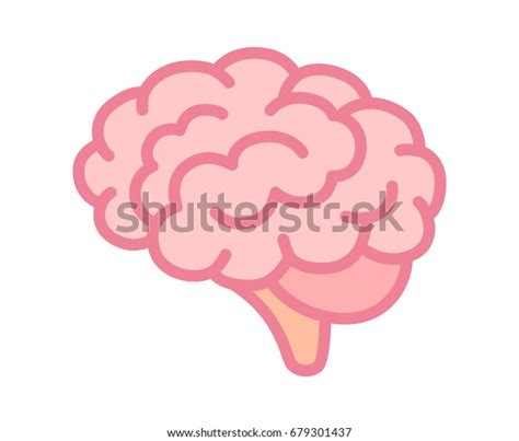 Brain Mind Side View Line Art Stock Vector (Royalty Free) 679301437 ...