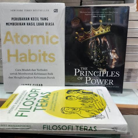 Paket 3 Buku Atomic Habits The Principles Of Power Dan Filosofi Teras