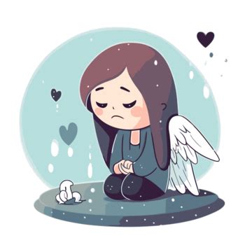 Cute And Sad Girl Cartoon PNG Transparent Images Free Download | Vector ...