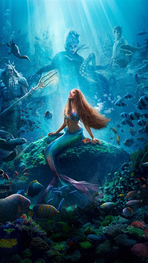 The Little Mermaid Wallpaper 4K, Halle Bailey as Ariel