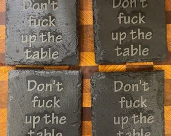 Fuck Table Coasters Etsy