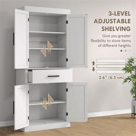 Ophelia & Co. 72" Tall Kitchen Pantry Storage Cabinet, Farmhouse