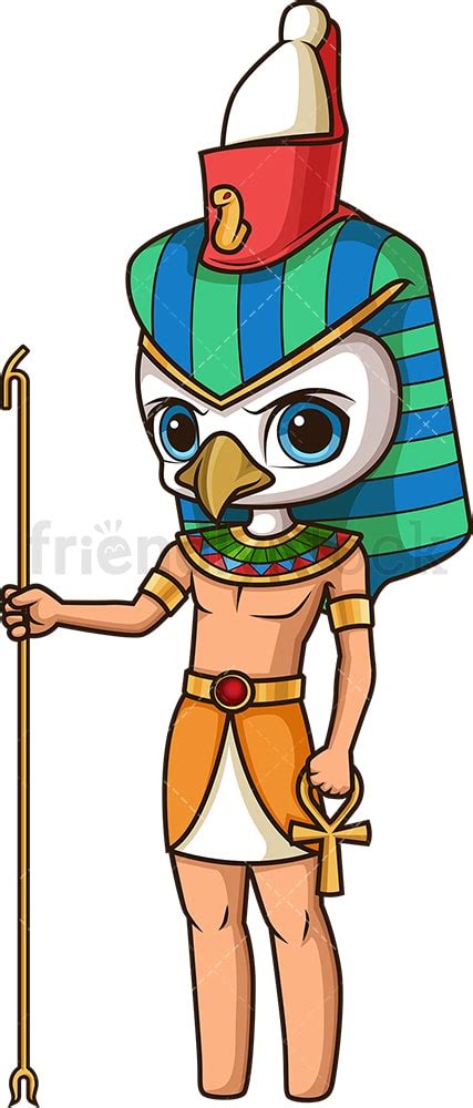 Ancient Egyptian God Horus Cartoon Vector Clipart - FriendlyStock