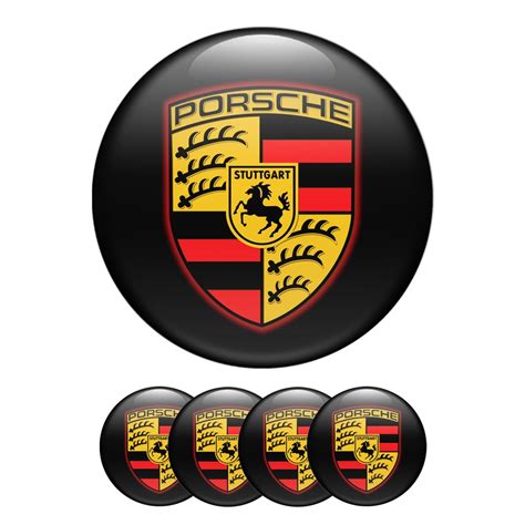 porsche wheel emblems center cap aggressive red edition wheel emblems