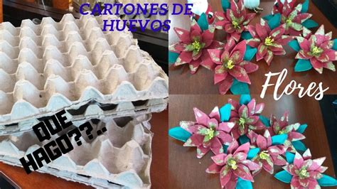 Hermosas Flores Navide As Con Cart N De Huevos El Paso A Paso F Cil