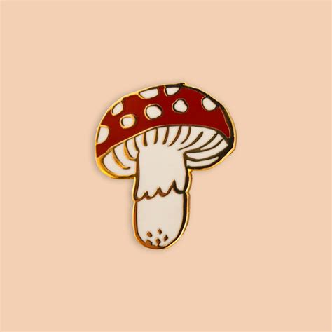 Amanita Mushroom Enamel Pin Phoebe Wahl And Co