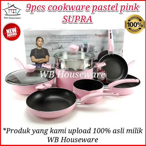 Jual PERALATAN MASAK PANCI PENGGORENGAN ANTI LENGKET 9PCS COOKWARE