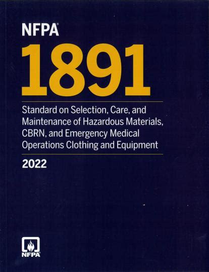 NFPA 1891 Standard On Selection Care And Maintenance Of Hazardous