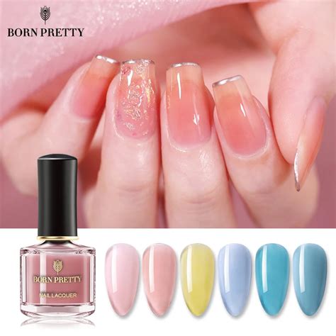 BORN PRETTY Translucent Jelly Nail Polish 7ml Environmental Polish Nude