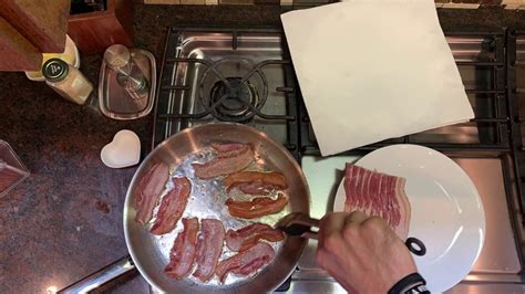 Cooking Bacon In Stainless Fry Pan YouTube