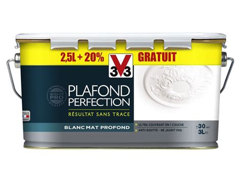 Peinture Plafond V33 Plafond Perfection Blanc Mat 3 L