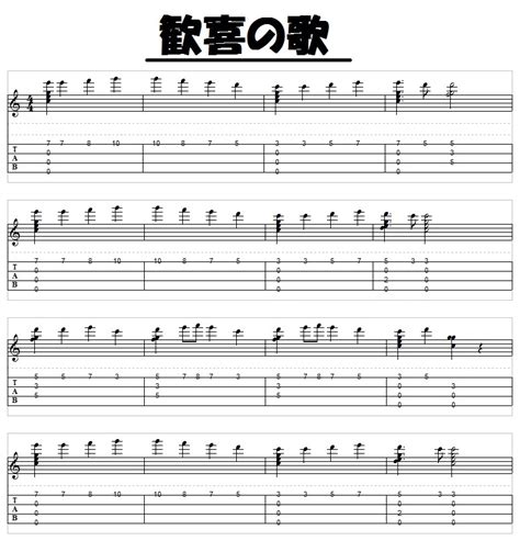 【tab譜】ウクレレ初心者におすすめの曲！簡単ソロウクレレ「歓喜の歌」 ギターの教科書