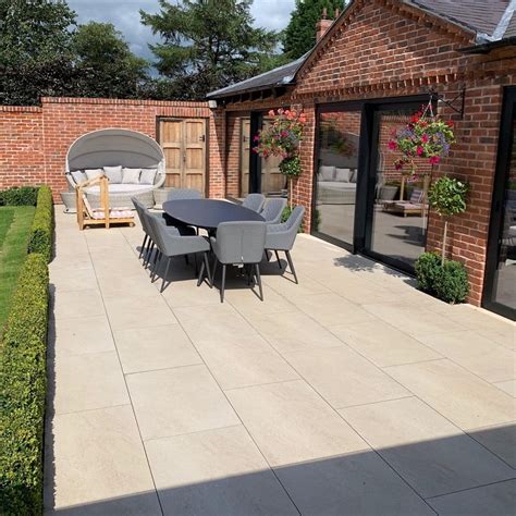 Ivory Beige Mm Vitrified Porcelain Paving Slabs X M Pack