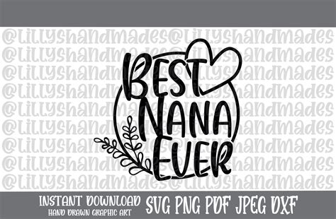 Best Nana Ever Svg Nana Svg Best Nana Svg Nana Bear Svg Etsy