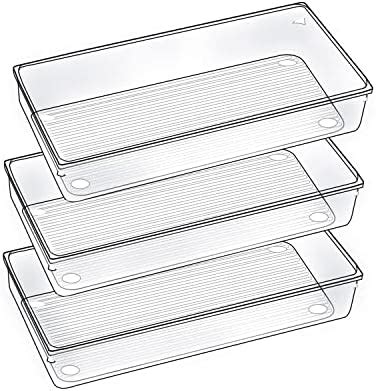 IDesign Clarity Plastic Drawer Organizer Storage Container For Vanity