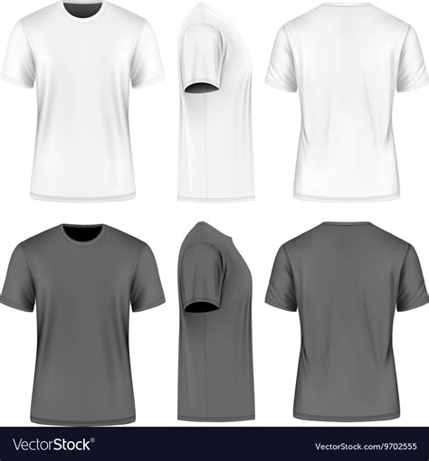 Men Short Sleeve Round Neck T Shirt Royalty Free Vector