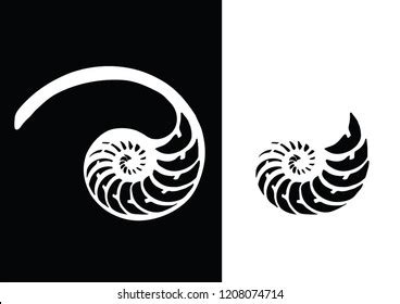 Logo Nautilus Black White Nautilus Shell Stock Illustration 1208074714 | Shutterstock