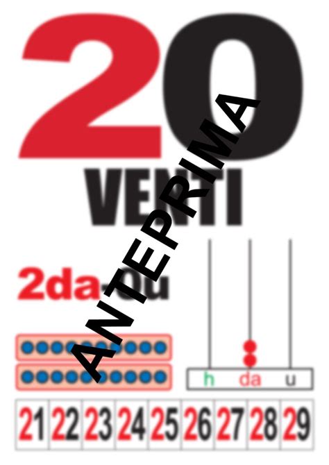 Cartelli Da Appendere Numeri Dal Venti Al Cento Classe