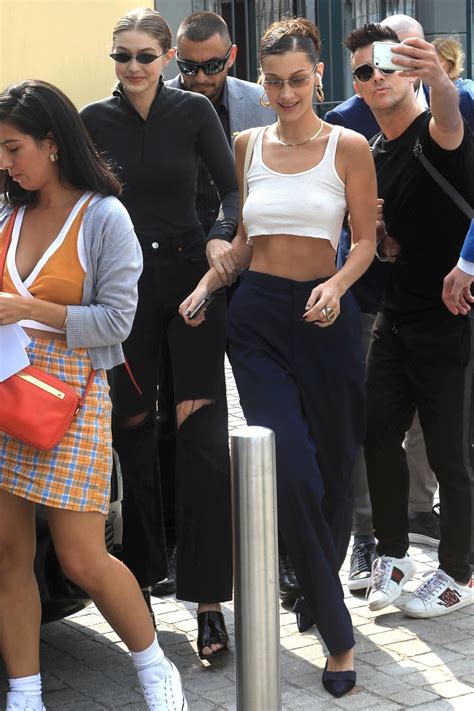 Bella Hadid Braless In Milan Hot Celebs Home
