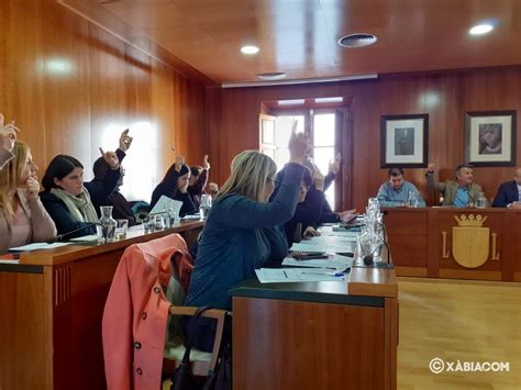 Votación del PSOE en el pleno municipal Jávea Xàbia