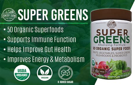 Country Farms Super Greens Flavor 50 Organic Super Foods