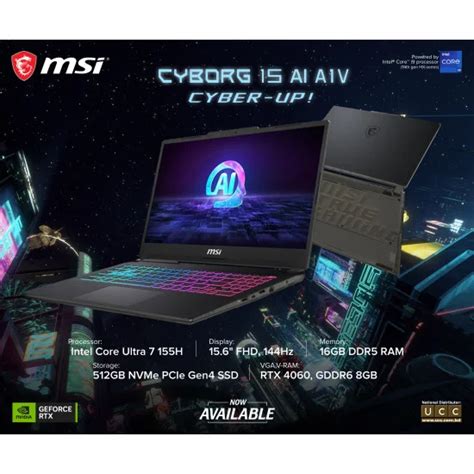 Msi Cyborg 15 Ai A1vfk Intel 14th Gen 15 6 Fhd 144hz Laptop Price In Bd