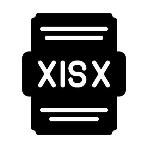 Xlsx File Icon Solid Style Spreadsheet File Type Extension Format