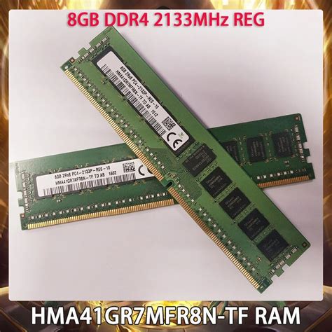 ل SK Hynix RAM 8GB DDR4 2133MHz REG 2RX8 PC4 2133P HMA41GR7MFR8N TF