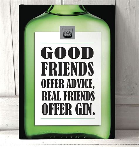 Good Friends Offer Gin Funny Quote Gin Bar Cocktail Party Decor Metal Sign A4 Ebay Gin