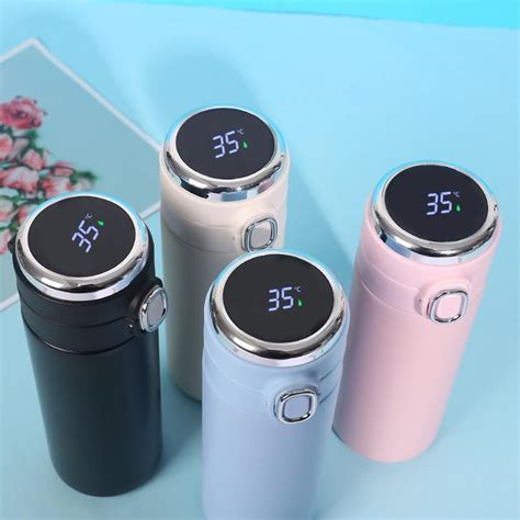 Buy Ml Smart Thermos Stainless Steel Water Bottle Led Digital