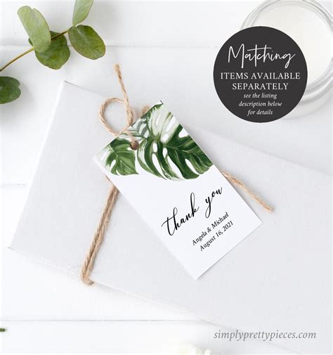 Monstera Editable Welcome Bag Letter Itinerary Tropical Etsy