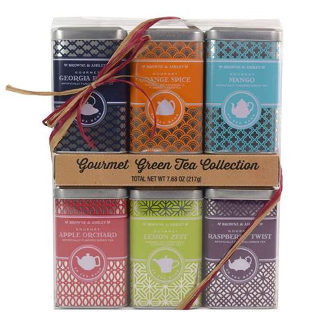 Gourmet Tea Collection T Tin Set 6 Assorted Flavors 76oz 120