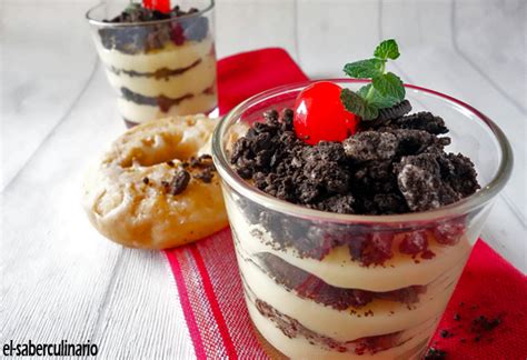 Cómo hacer natillas caseras de donuts con galletas oreo El Saber