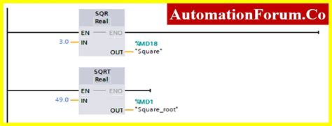 How To Use Different Math Functions Using The Siemens Tia Portal