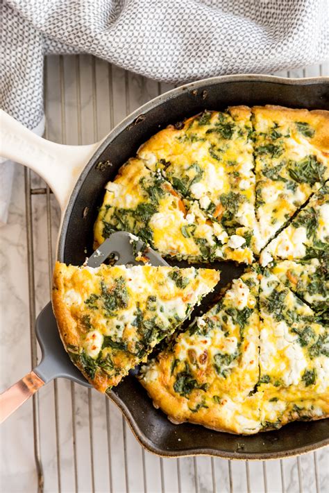 Inspiralized Sweet Potato Kale And Goat Cheese Frittata