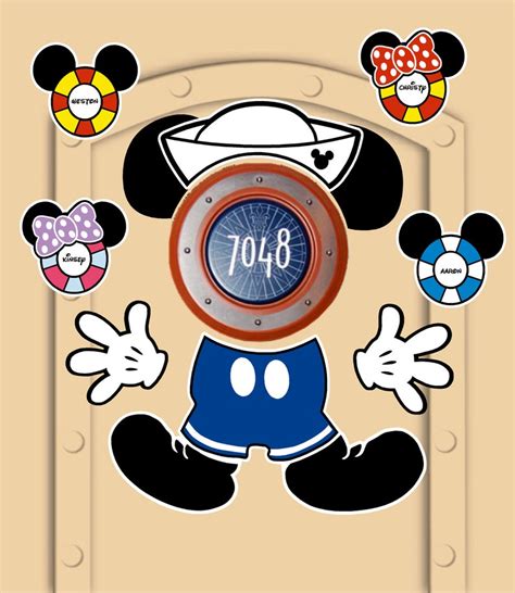 Disney Cruise Door Magnets Mickey Mouse Sailor With Custom Etsy