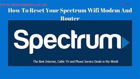 How To Reset Reboot Your Spectrum WIFI Modem And Router YouTube