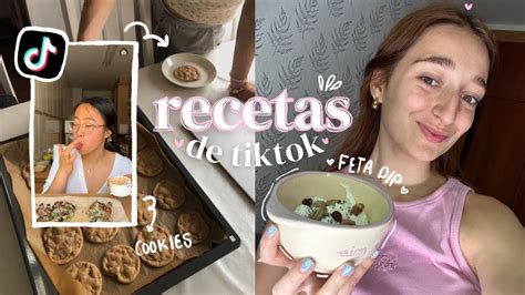 Probando Recetas Virales De Tiktok 🍪🍟🧀 Rápidas Y Fáciles Irene Rain