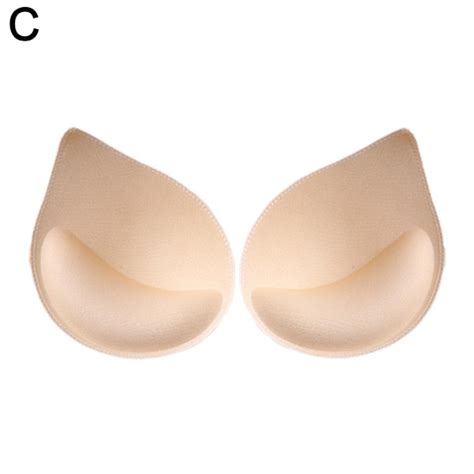 Par BH Puder Push Up Indsatser BH Kopper Udskiftning Br Nude One Size Pcs Nude One Size