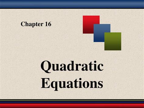 Ppt Quadratic Equations Powerpoint Presentation Free Download Id