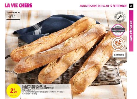 Offre Baguette Constance Céréales Producteurs Et Commerçants chez