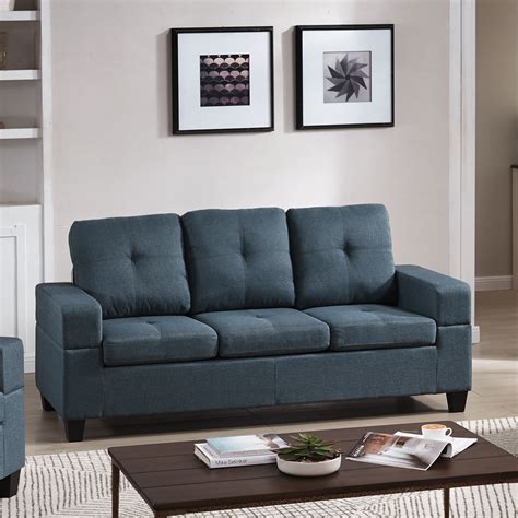 Dulmer Fabric Sofa (Teal Blue) – TAF Furniture