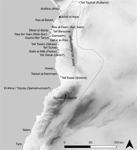 Map indicating the sites on the Mediterranean coast discussed in this... | Download Scientific ...