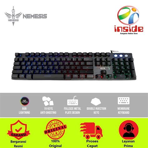 Jual Keyboard Gaming NYK Nemesis KR 201 RGB GameMaster FullSize Metal