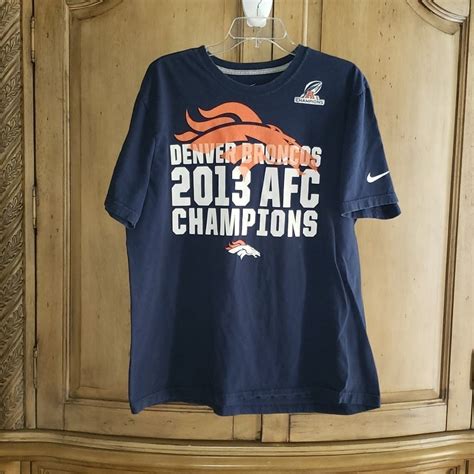 2013 Denver Broncos Nike Regular Fit Graphic Tee Shirt Gem