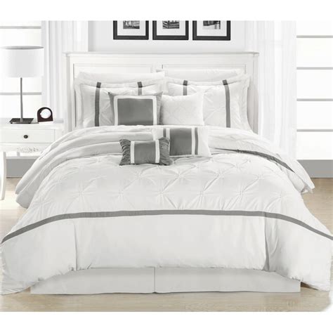 Chic Home Design Vermont 12-Piece White Queen Comforter Set at Lowes.com